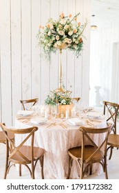 Tall Floral Centerpiece Wedding Table