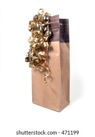 Tall Gift Bag With Ribbon Facing Left