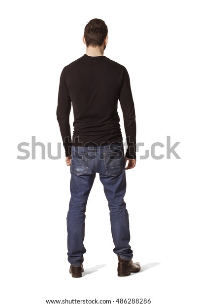 Tall Man Back Portrait Black Stock Photo 486288286 | Shutterstock