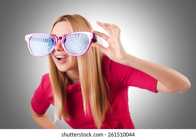 giant white sunglasses