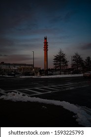 A Tall Radio Tower In Hingham Shipyard Marina