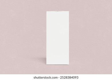 Tall Rectangular Packaging Boxes Mockups, Front And Side View, Opened And Closed Lid, Isolated On Pink Background