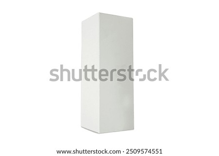 Tall Rectangular Packaging Boxes Mockups, Front And Side View, Opened And Closed Lid, Isolated On White Background
