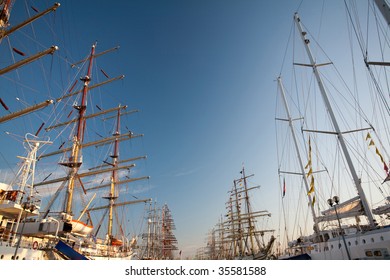 Tall Ships Parade In Klaipeda Port During 2009 Races