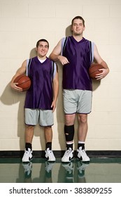 Tall And Short Basketball Players