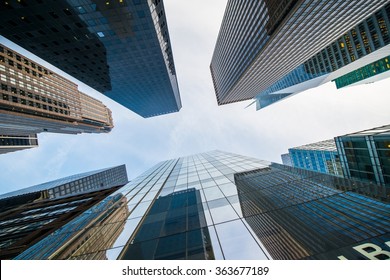 Tall skyscrapers shot with perspective - Shutterstock ID 363677189