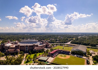 Tallahassee, FL, USA - August 15, 2021: Aerial Photo Bobby Bowden Field At Doak Campbell Stadium