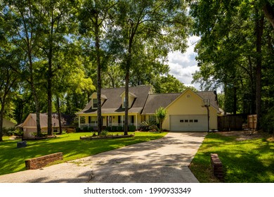 Tallahassee, FL, USA - May 12, 2021: Single family house in Tallahassee Florida USA
