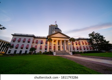 TALLAHASSEE, FL, USA - SEPTEMBER 7, 2020: Tallahassee FL State Capitol Building