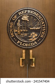 TALLAHASSEE, FLORIDA - DECEMBER 5: Doors to the House of Representatives chamber at the Florida State Capitol building on December 5, 2014 in Tallahassee, Florida