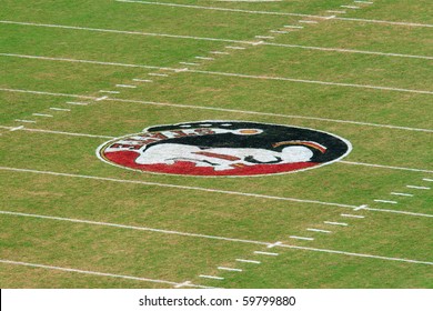 TALLAHASSEE, FLORIDA - SEPTEMBER 26:  Midfield Of The Florida State University Football Field On Bobby Bowden Field At Doak Campbell Stadium On September 26, 2009 In Tallahassee, Florida.