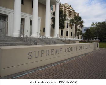 Tallahassee, Florida/USA - March 30, 2019: Exterior of the Supreme Court of Florida