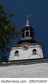 Tallinn Dome Cathedral Against The Blue Sky In The Old Town.