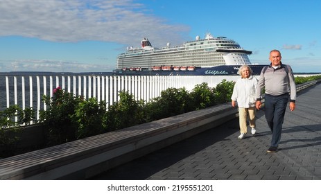  Tallinn, Estonia, 07-28-2022: Sea Passenger Port, Cruise Ships At The Pier