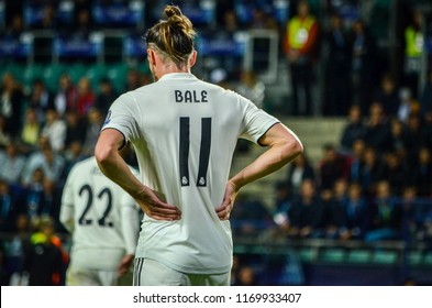 TALLINN, ESTONIA - 15 August, 2018: Gareth Bale During The Final 2018 UEFA Super Cup Match Between Atletico Madrid Vs Real Madrid At The A. Le Coq Arena Stadium, Estonia