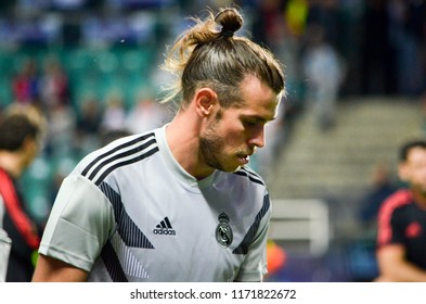 TALLINN, ESTONIA - 15 August, 2018: Gareth Bale During The Final 2018 UEFA Super Cup Match Between Atletico Madrid Vs Real Madrid At The A. Le Coq Arena Stadium, Estonia