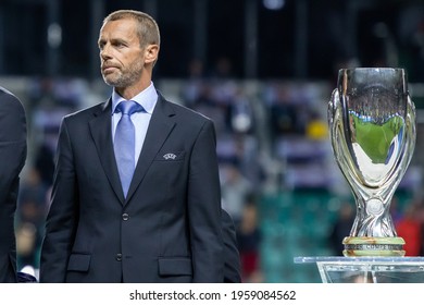 TALLINN, ESTONIA - 15 AUGUST, 2018: Aleksander Ceferin President Of UEFA Seen After The UEFA Super Cup 2018 Match, Between Real Madrid And Atletico Madrid. 