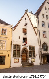 Tallinn, Estonia - APR 07, 2020: Peppersack Restaurant In The Old Town Of Tallinn