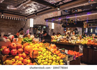 Tallinn, Estonia - December 16, 2019: Baltic Market (station Market) In Tallinn. Food Market