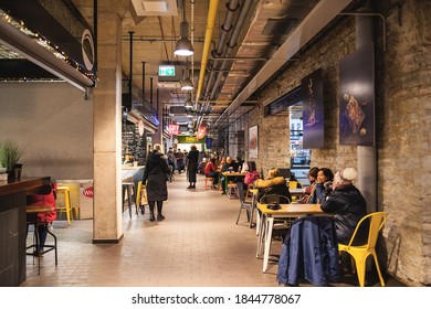 Tallinn, Estonia - December 16, 2019: Baltic Market (station Market) In Tallinn. Food Market