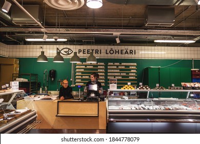 Tallinn, Estonia - December 16, 2019: Baltic Market (station Market) In Tallinn. Food Market