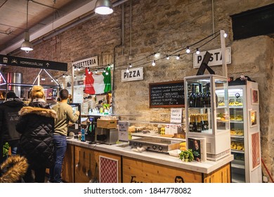 Tallinn, Estonia - December 16, 2019: Baltic Market (station Market) In Tallinn. Food Market