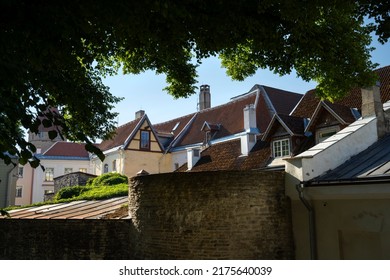 Tallinn, Estonia. July 2022.  Detail View Of The Roofs Of The Old Historic City Center