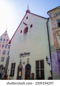 Tallinn, Estonia - July 21, 2022: View Of The Olde Hansa Restaurant In The Old Town.