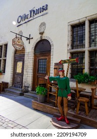 Tallinn, Estonia - July 21, 2022: View Of The Olde Hansa Restaurant In The Old Town.