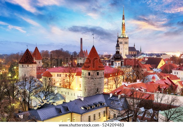 Photo De Stock De Tallinn Estonie Vue Sur La Vieille
