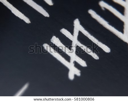 Tally marks - Macro view