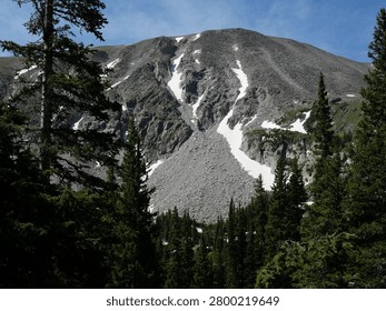 Talus Slope Below Alpine Cliffs Along Pawnee Pass Trail in Indian Peaks Wilderness, Colorado