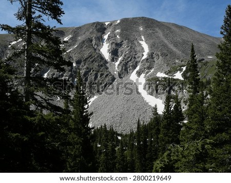Talus Slope Below Alpine Cliffs Along Pawnee Pass Trail in Indian Peaks Wilderness, Colorado