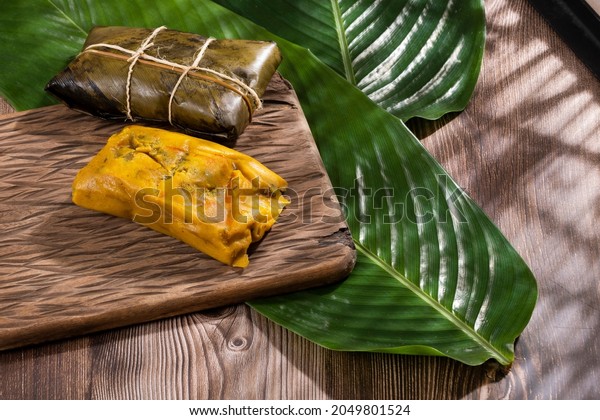 Tamale
Typical Colombian Food Wrapped In Banana
Leaves