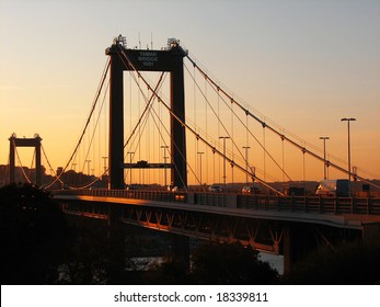 Tamar Bridge In Plymouth