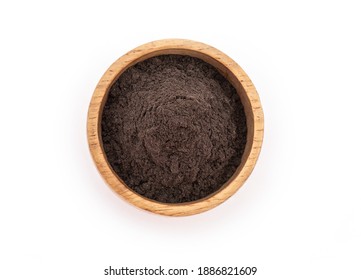 Tamarind Powder Isolated On White Background.top View ,flat Lay.