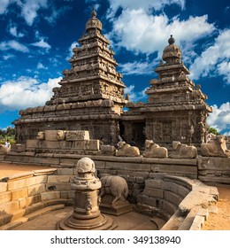  Tamil Nadu Landmark - Shore Temple  In Mahabalipuram, Tamil Nadu, India