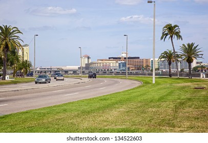 Tampa Bay, Florida Skyline From Bayshore Boulevard