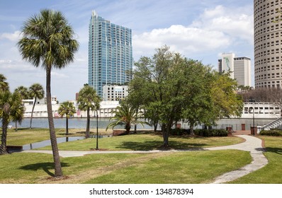 Tampa Bay, Florida Skyline From Plant Park