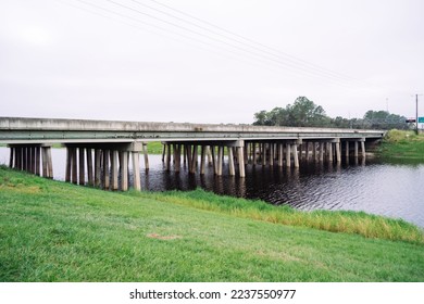 Tampa bypass canal, a 14-mile-long flood bypass operated by the Southwest Florida Water Management District - Shutterstock ID 2237550977