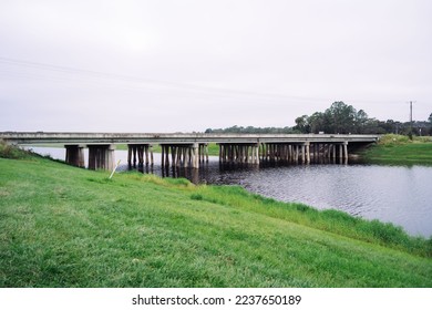 Tampa bypass canal, a 14-mile-long flood bypass operated by the Southwest Florida Water Management District - Shutterstock ID 2237650189