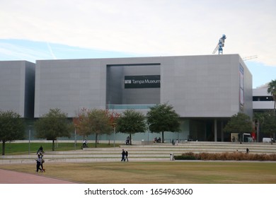 Tampa, FL - February 1 2020: Exterior Of The Tampa Museum Of Art