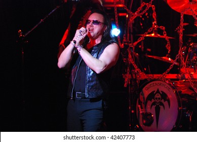 TAMPA, FL - FEBRUARY 12: Geoff Tate Of Queensryche Performing Live At The Tampa Theater On February 12, 2008 In Tampa, Florida.