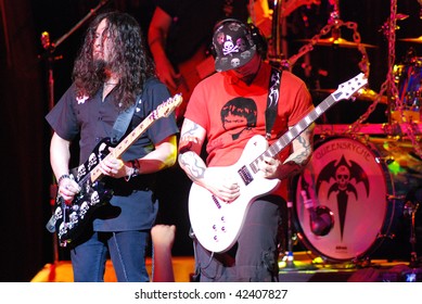 TAMPA, FL - FEBRUARY 12: Michael Wilton And Mike Stone Of Queensryche Performing Live At The Tampa Theater On February 12, 2008 In Tampa, Florida.