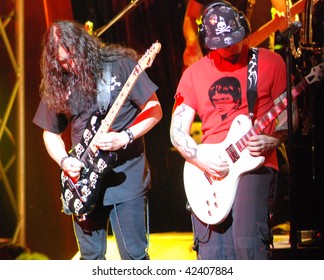 TAMPA, FL - FEBRUARY 12: Michael Wilton And Mike Stone Of Queensryche Performing Live At The Tampa Theater On February 12, 2008 In Tampa, Florida.