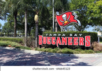 TAMPA, FL - MAY 15: The Tampa Bay Buccaneers team headquarters in Tampa, Florida on May 15th, 2017. The Tampa Bay Buccaneers are one of the 32 teams of the NFL.