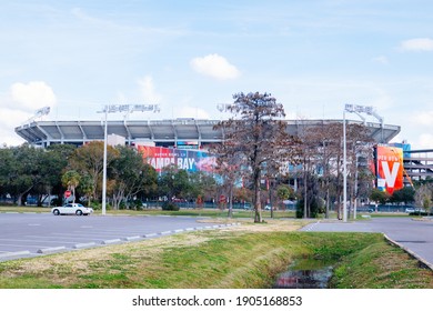 Tampa, FL, USA - 01 25 2021: Raymond James Stadium Will Host Super Bowl 2021