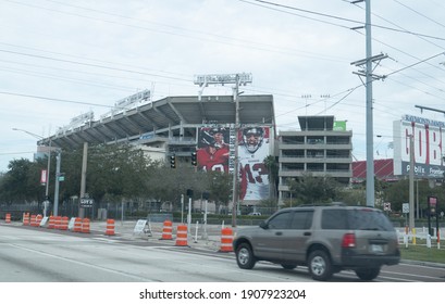 Tampa, FL, USA - 01 25 2021: Raymond James Stadium Will Host Super Bowl 2021