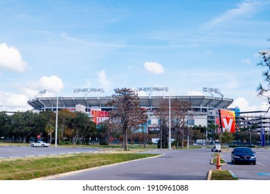 Tampa, FL, USA - 01 25 2021: Raymond James Stadium Will Host Super Bowl 2021