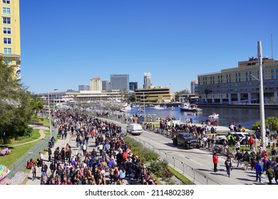 Tampa, FL USA - 01 29 2022: Gasparilla Pirate  Festival In Tampa Fl